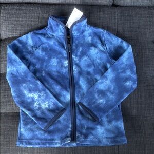 Blue Tie-Dye Fleece Jacket
